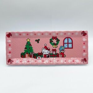 Hello Kitty Pink Melamine Christmas Platter Holiday Party Decor